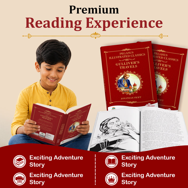 Gulliver’s Travels – Illustrated Classic for Young Readers Age 8+ Years