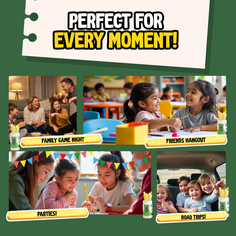 Fries with Friends - Tiny Talks Fun Conversation Stick Game For Kids and Teens (Age 4-7 Years)