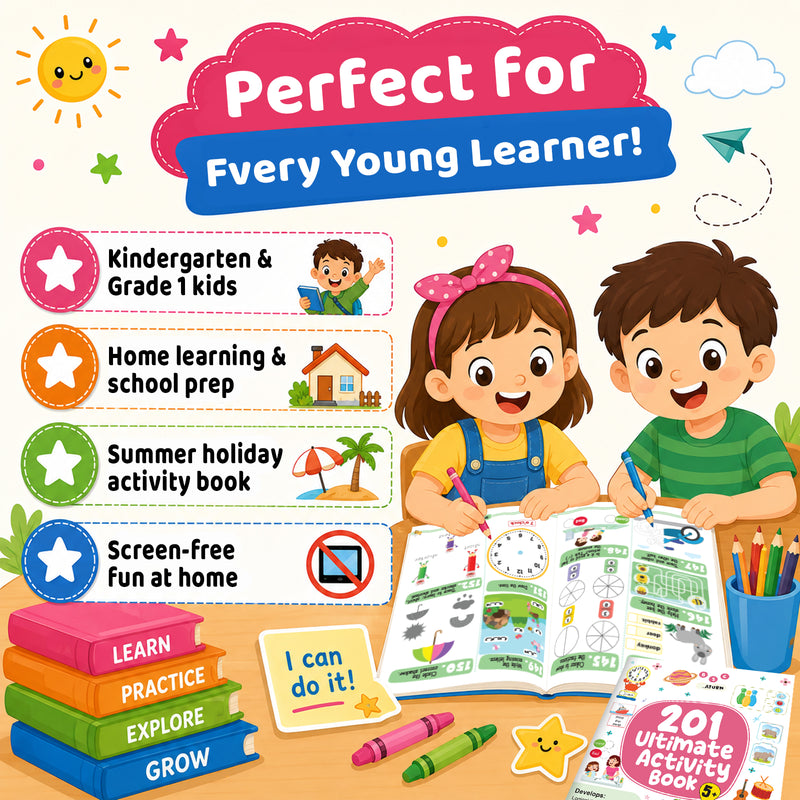201 Ultimate Activity Book for 5+ Years Kids