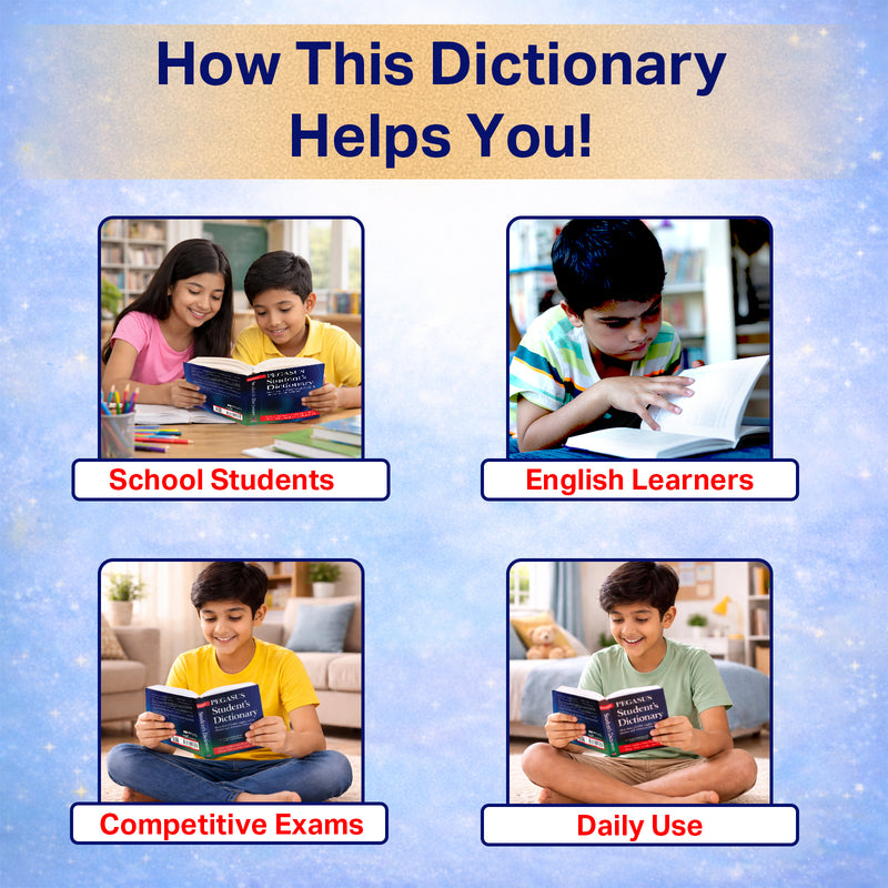 Pegasus English Student Dictionary – Best School Dictionary with 150,000+ Words (Age 8+ years)