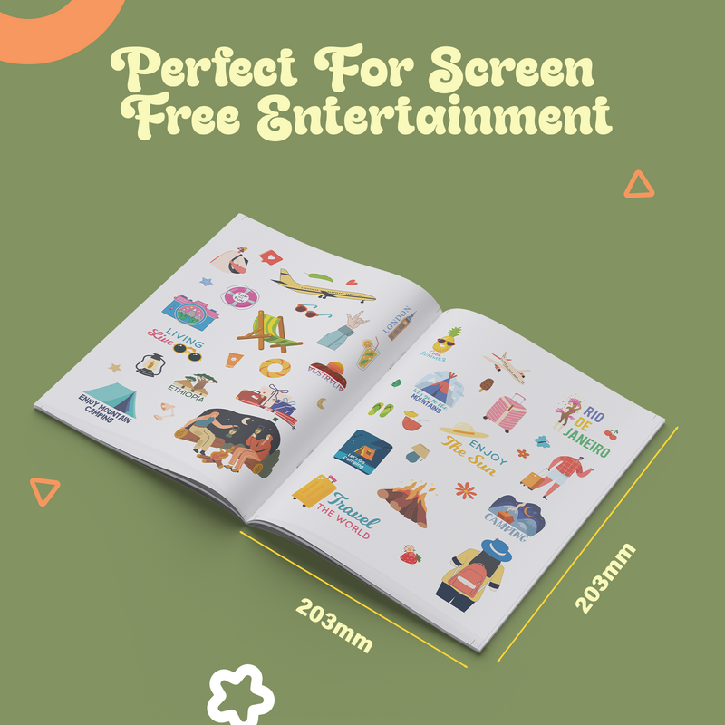 Travel Stickers Book for Kids – 100+ Colourful World Travel Creative Sticker (Age 3+ Years)