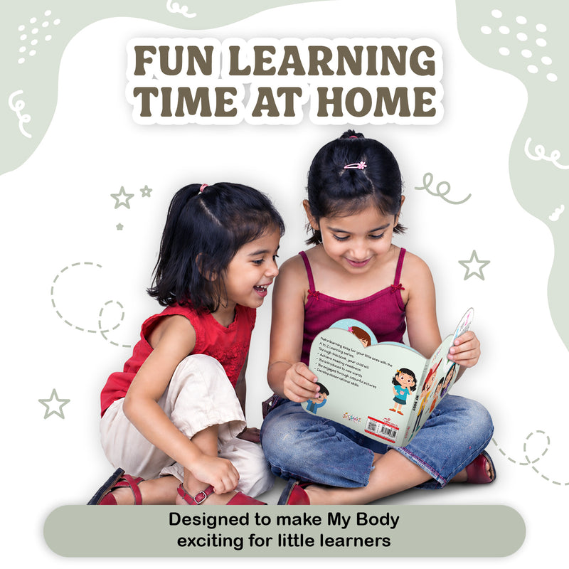 A to Z Learning My Body Board Book for Kids – Early Learning Body Parts Picture Book (Age 1+ Years)