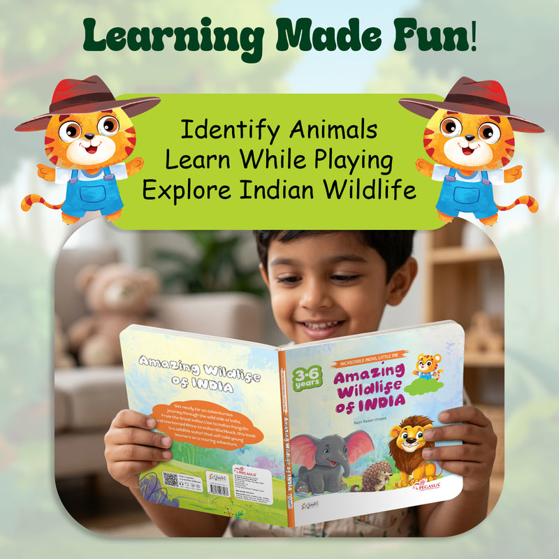 Amazing Wildlife of India – Early Learning Board Book for Kids (Age 3–6 Years) | Toddler Activity Books