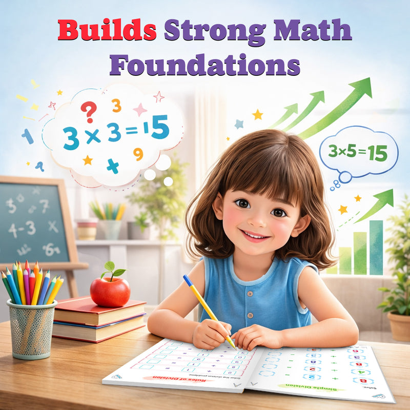 STEAM Maths Division Workbook for Class 3 | Activity Book with Equal Grouping, Sharing, Remainders & Word Problems (Age 7–9 Years)