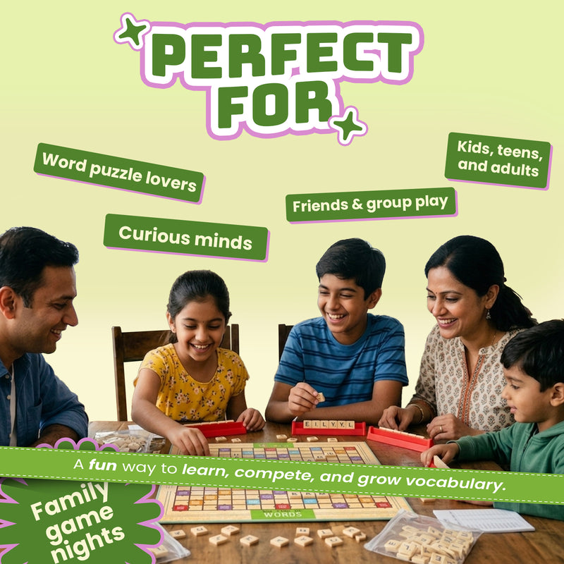 The Game of Words Board Game for Kids and Family Word Building Crossword Game Vocabulary and Spelling Game (Age 8+ Years)