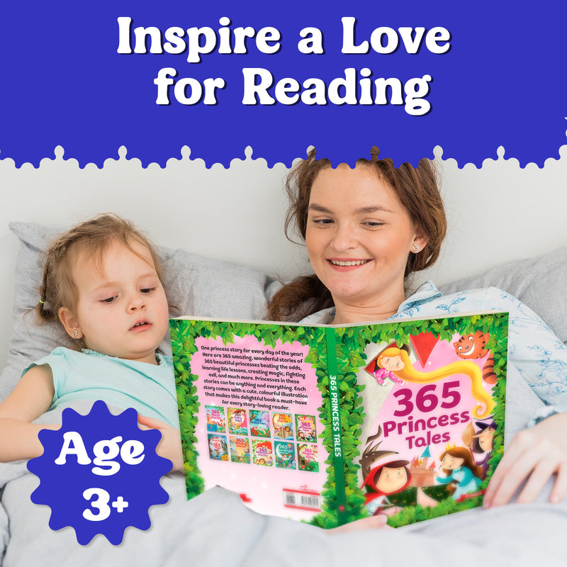 365 Princess Tales for Kids – Moral Lessons Story with Beautiful Illustrations (Age 3+ Years)