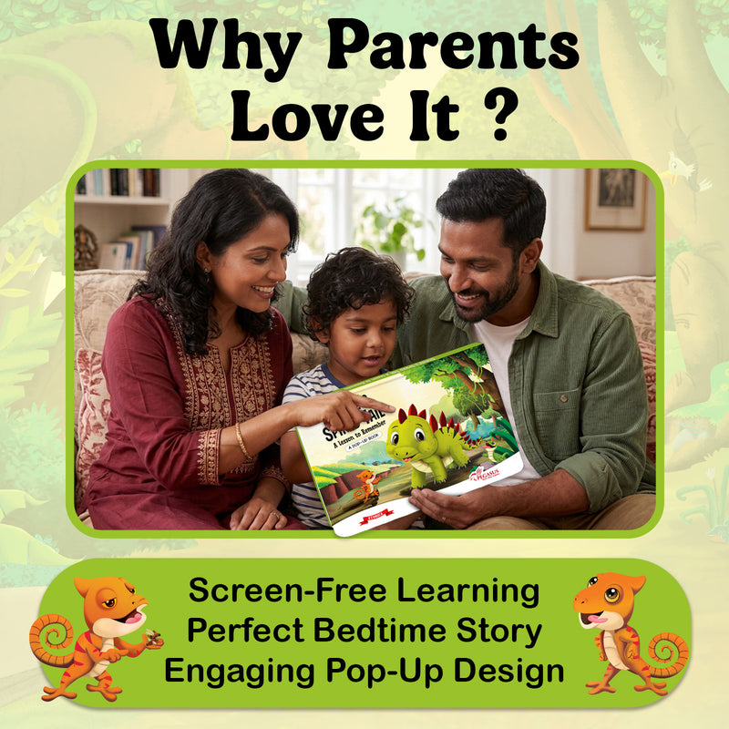 Dorzee’s Spiked Tail – A Pop-Up Book for Kids | Bedtime Story on Learning, & Growth (Age 2+ Years)