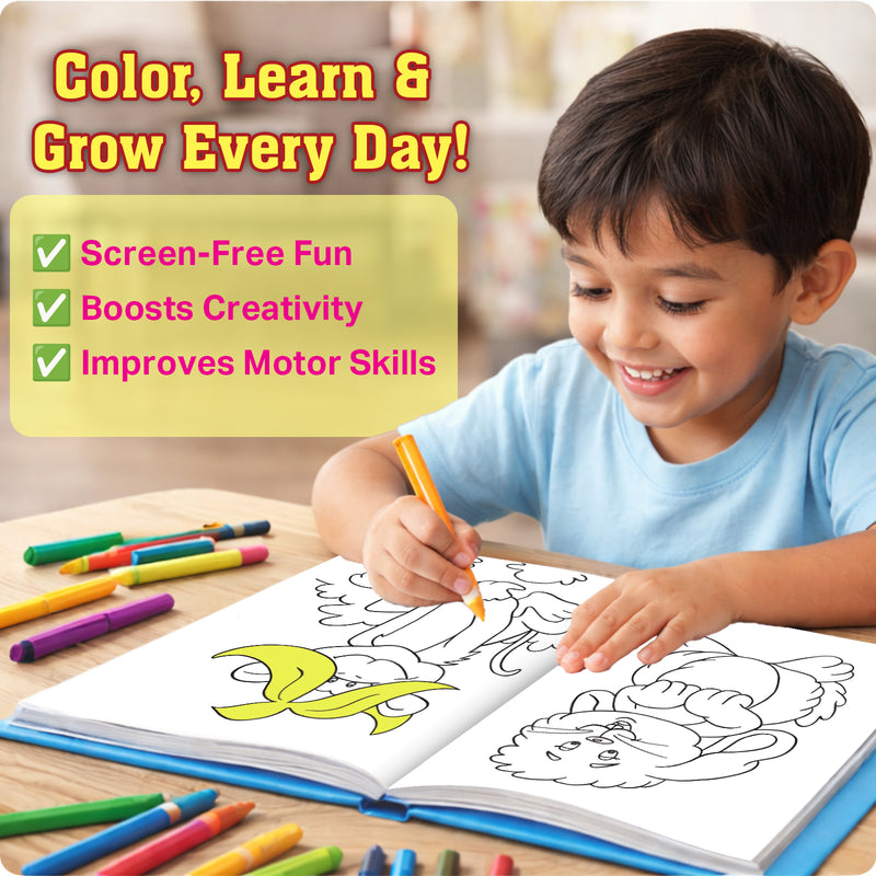 Jumbo Cartoon Colouring Book 2 for Kids – Creative Colouring Books with 140+ Fun Pictures (Age 3+ Years)