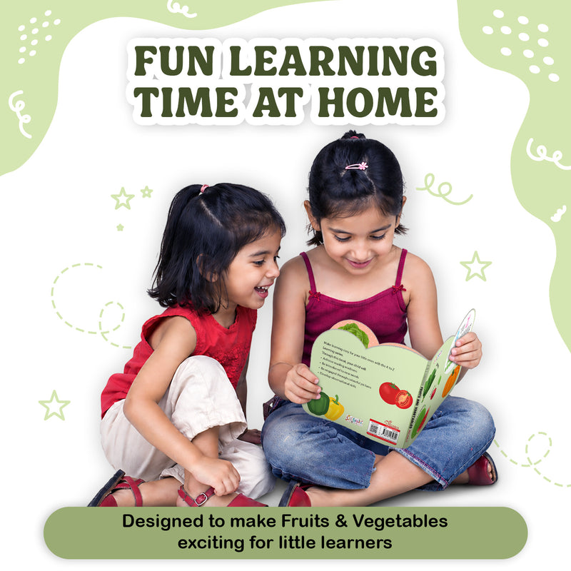 A to Z Learning Fruits and Vegetables Board Book for Kids – Early Learning Book (Age 1+ Years)