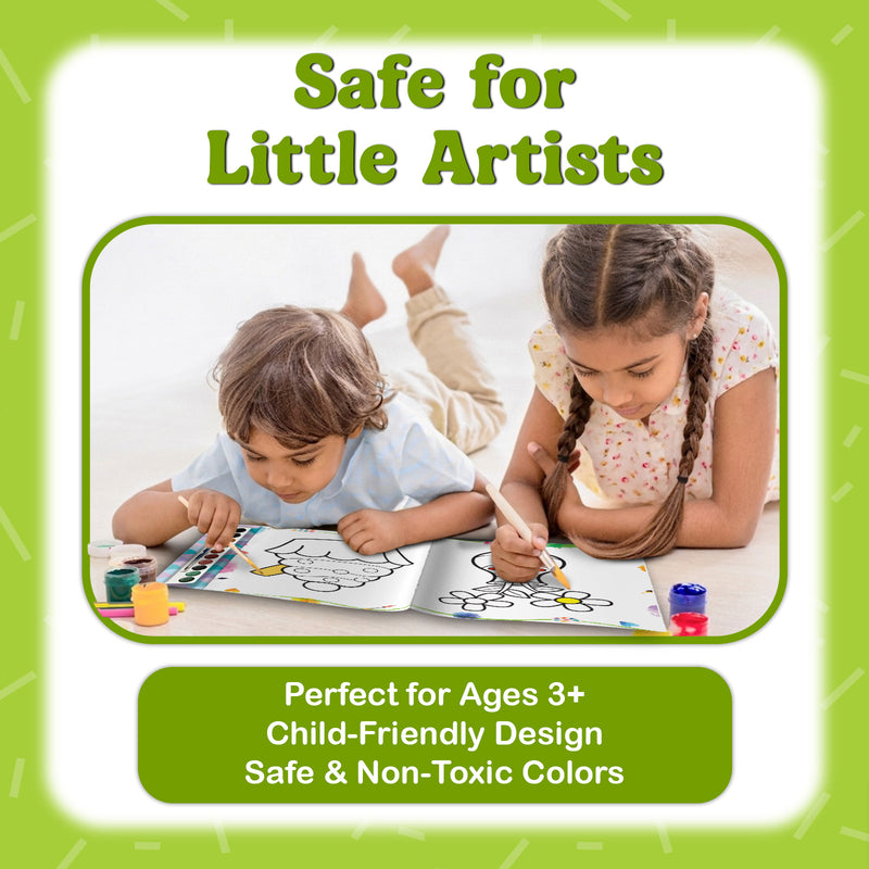 Things Around Me Colouring Book for Kids – Paint and Play Watercolour Painting Set (Age 3+ Years)