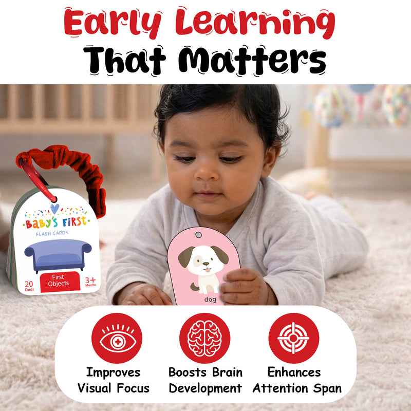Baby’s First Flash Cards – First Objects | Early Learning & Mind Building Cards (3+ Months)
