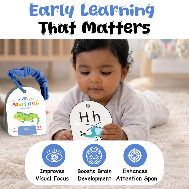 Baby’s First Flash Cards – ABC | Alphabet Learning & Mind Building Cards (3+ Months)