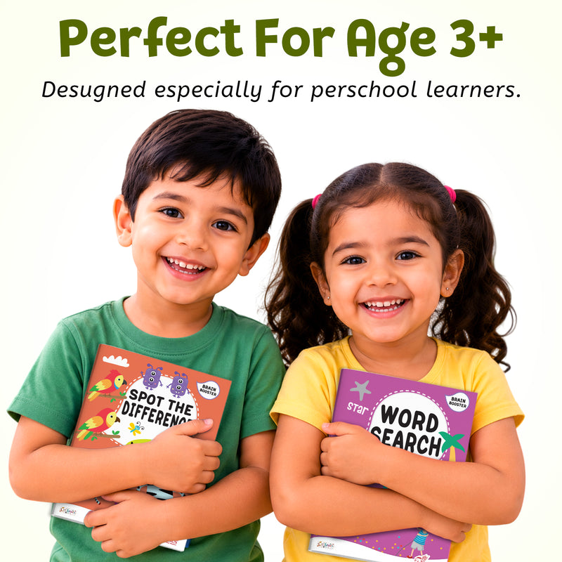 Brain Booster Activity Bag for Kids | Set of 10 Activity Books | Preschool Early Learning Books (Age 3+ Years)