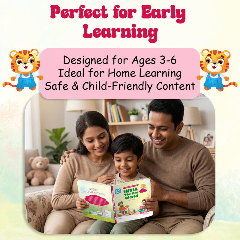 India, The Mini World – Early Learning Board Book for Kids (Age 3–6 Years) | Toddler Activity Books