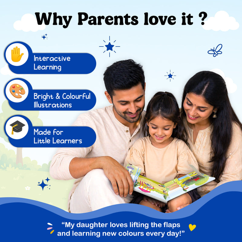 Lift the Flap Colours Board Book for Kids – Early Learning Colour Recognition Book (Age 2+ Years)