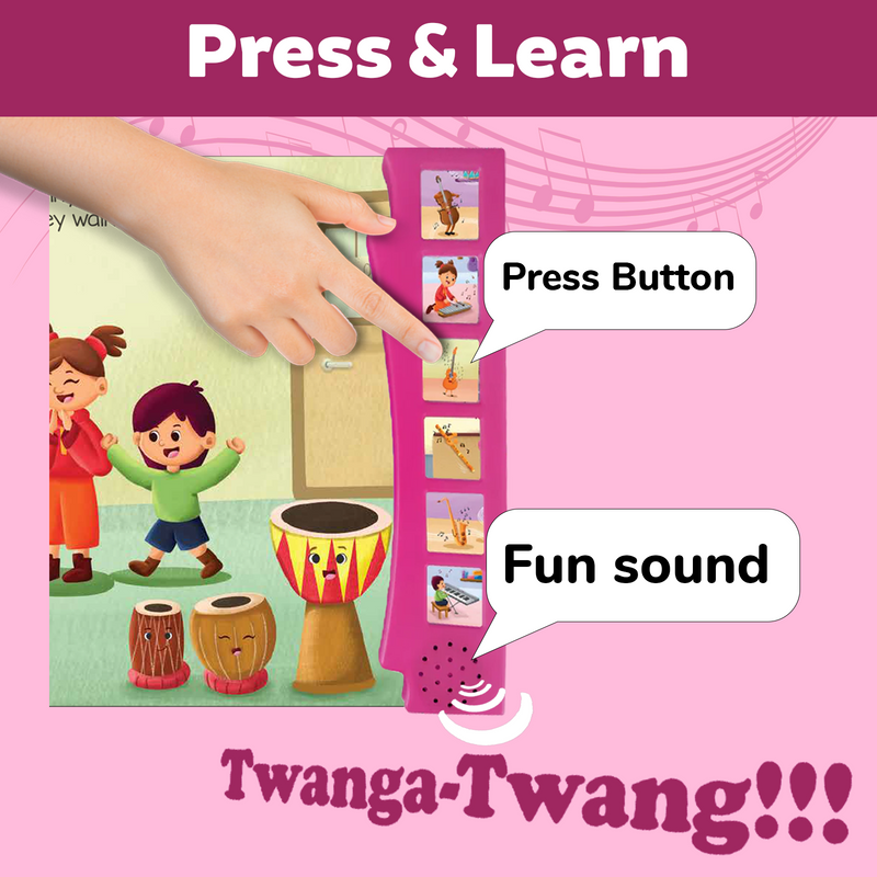 I Explore Musical Instruments Book for Kids – Magic Noise Book with 6 Real Sound Effects (Age 1+ Years)
