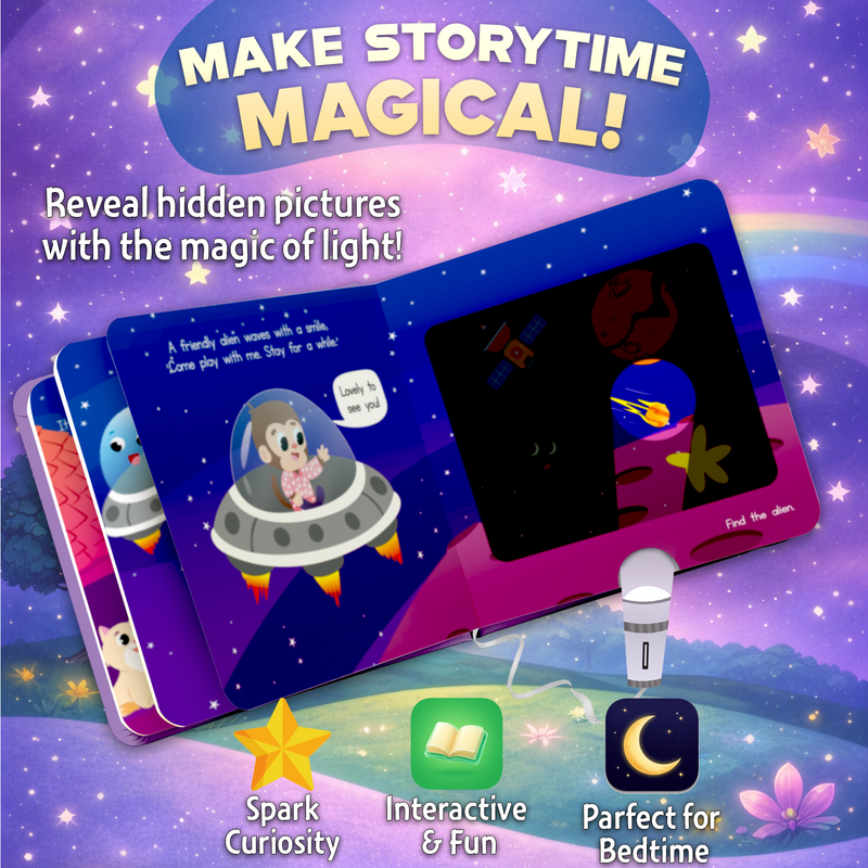 Zuri In Space Torch Book for Kids – Interactive Flashlight Story Book with Hidden Pictures (Age 2+ Years)