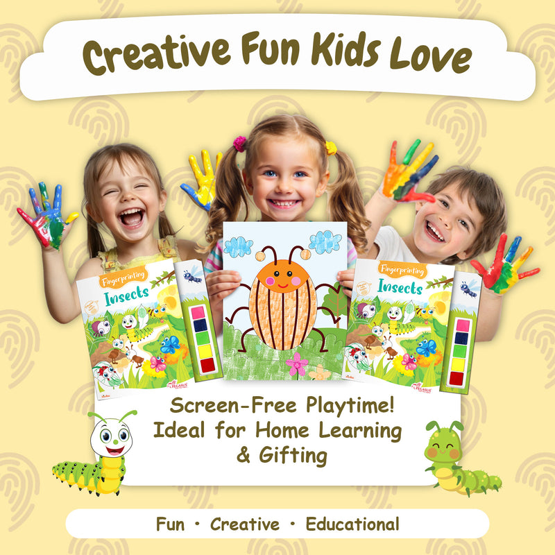 Fingerprinting Insects –Creative Art and Craft Activity Book for Kids  (Age 3+ Years)