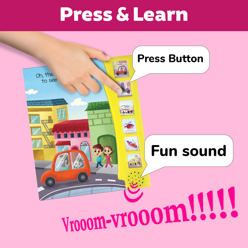 I Explore My City Book for Kids – Magic Noise Book with 6 Real Sound Effects (Age 1+ Years)
