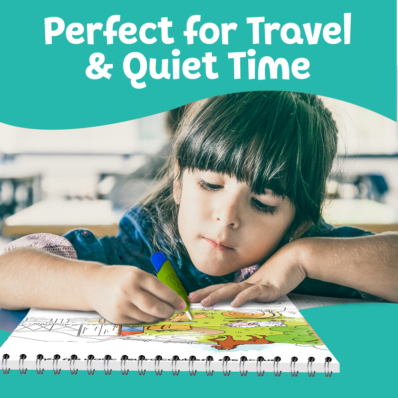 Water Wonder Colouring Book – Animal Friends Reusable Magic Books for Kids (Age 3+ Years)