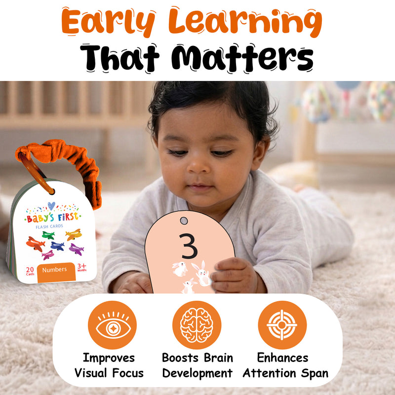 Baby’s First Flash Cards – Numbers | Number Learning & Mind Building Cards (3+ Months)