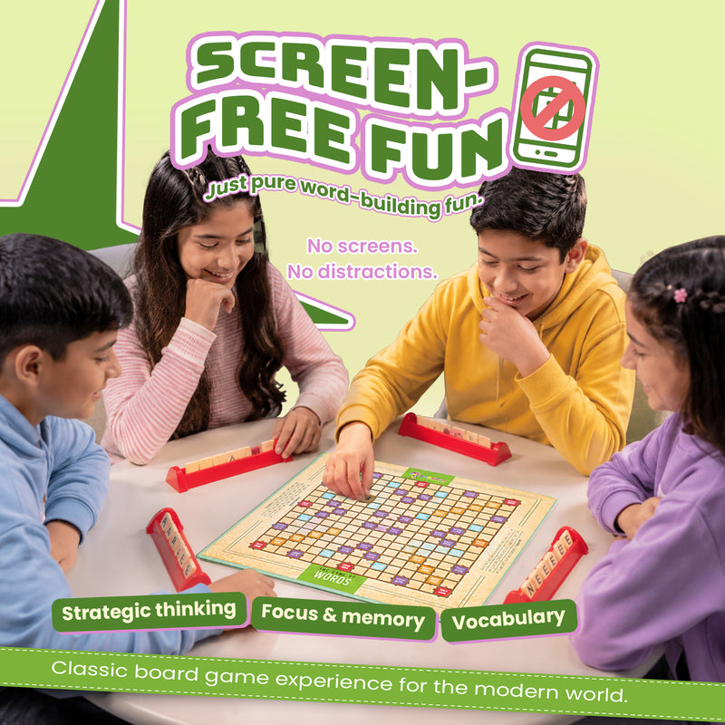 The Game of Words Board Game for Kids and Family Word Building Crossword Game Vocabulary and Spelling Game (Age 8+ Years)