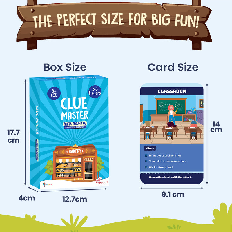 Clue Master Places Around Us Game for Kids | Fun Guessing Card Game with Everyday Locations & Brain Boosting Activities (Age 8+ Years, 2–6 Players)