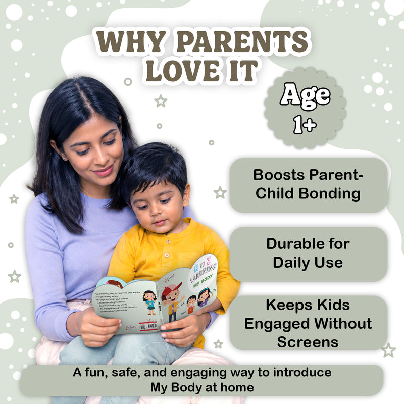 A to Z Learning My Body Board Book for Kids – Early Learning Body Parts Picture Book (Age 1+ Years)
