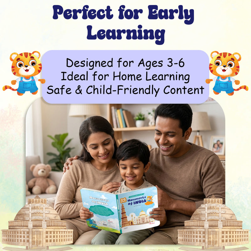 Monuments of India – Early Learning Board Book for Kids (Age 3–6 Years) | Toddler Activity Books