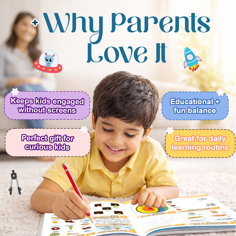365 Science Activity Book for Kids – Mazes, Puzzles, and Memory Learning Books (Age 3+ Years)