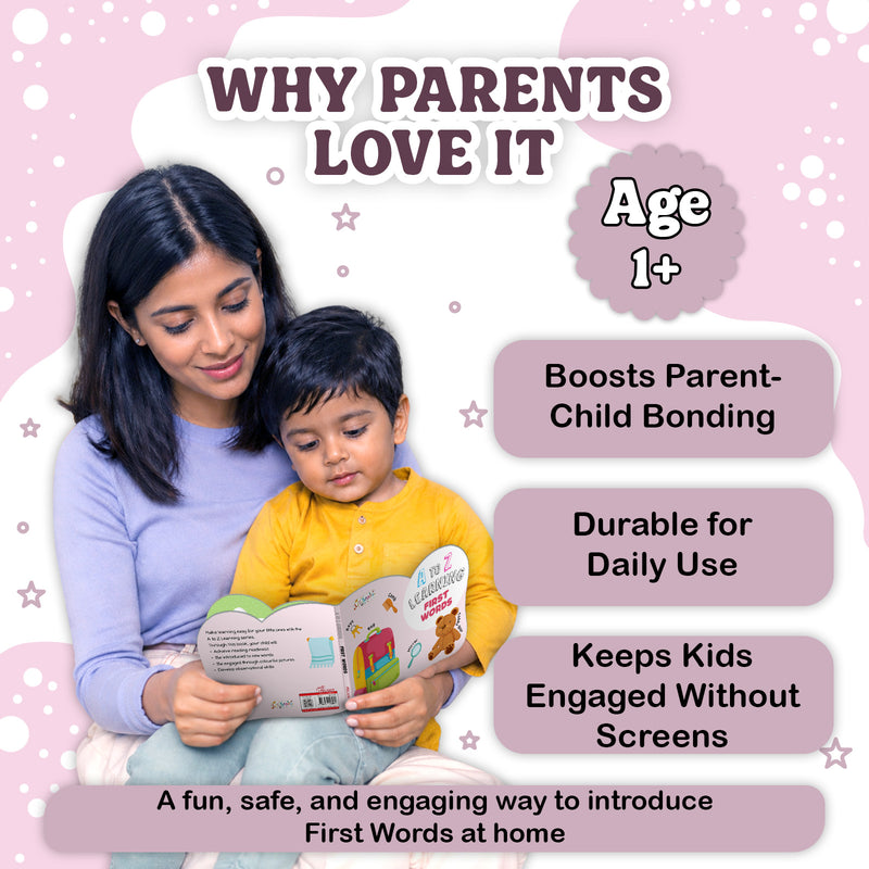 A to Z Learning First Words Board Book for Kids – Early Vocabulary Picture Book (Age 1+ Years)
