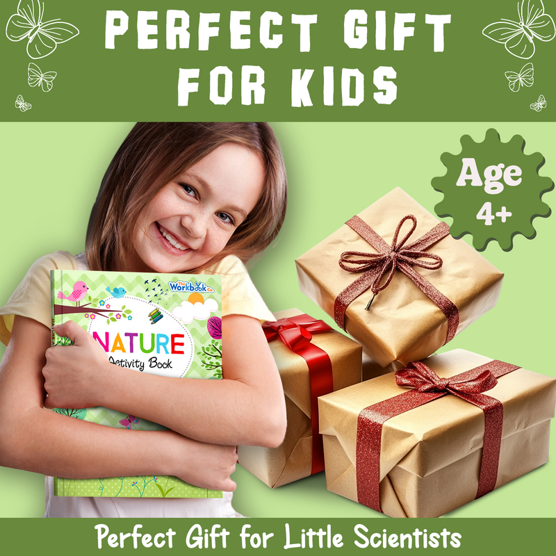 Nature Activity Book for Kids – 100 Amazing Activities, Matching & Colouring Workbook (Age 4+ Years)