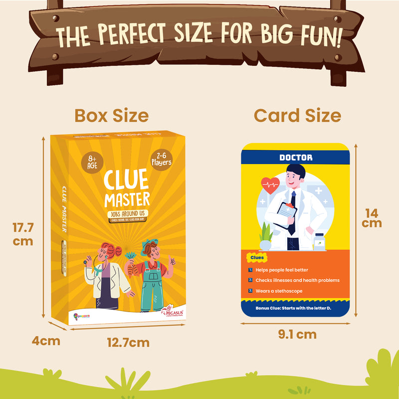 Clue Master Jobs Around Us Game for Kids | Fun Guessing Card Game with Clues & Brain Boosting Activities (Age 8+ Years, 2–6 Players)