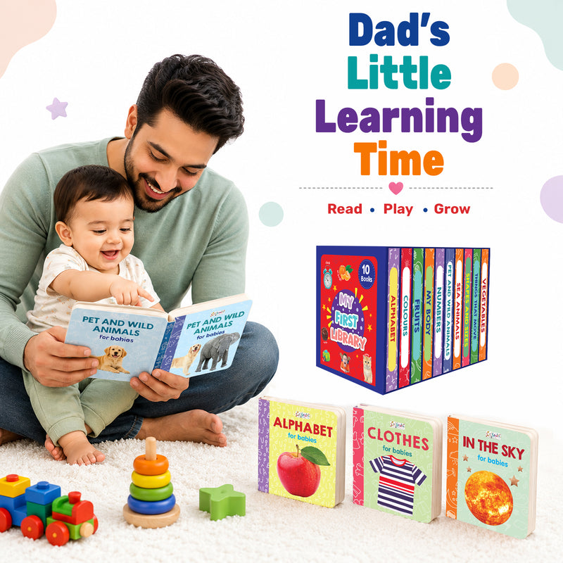 My First Library Box for Babies – Set of 10 Educational & Early Learning  Books (Ages 1+)