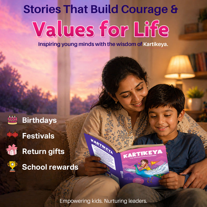 Lord Kartikeya: The Divine Commander | Illustrated Mythology Story Book for Kids 8+ | Courage, Leadership & Values | Engaging Comic-Style Book in Simple English