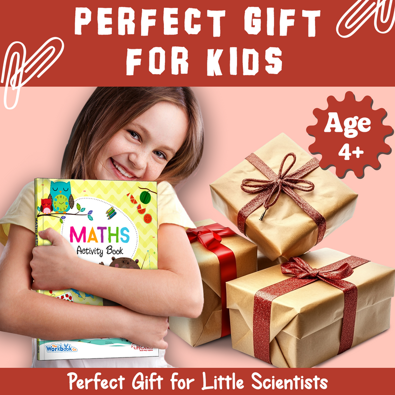 Maths Activity Book for Kids – 100 Amazing Activities, Matching & Colouring Workbook (Age 4+ Years)
