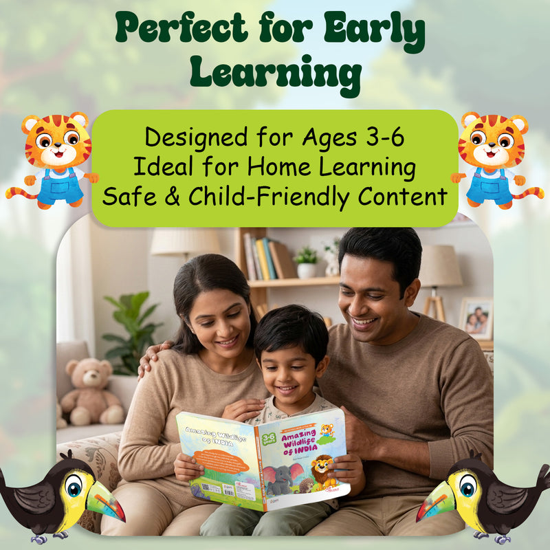 Amazing Wildlife of India – Early Learning Board Book for Kids (Age 3–6 Years) | Toddler Activity Books