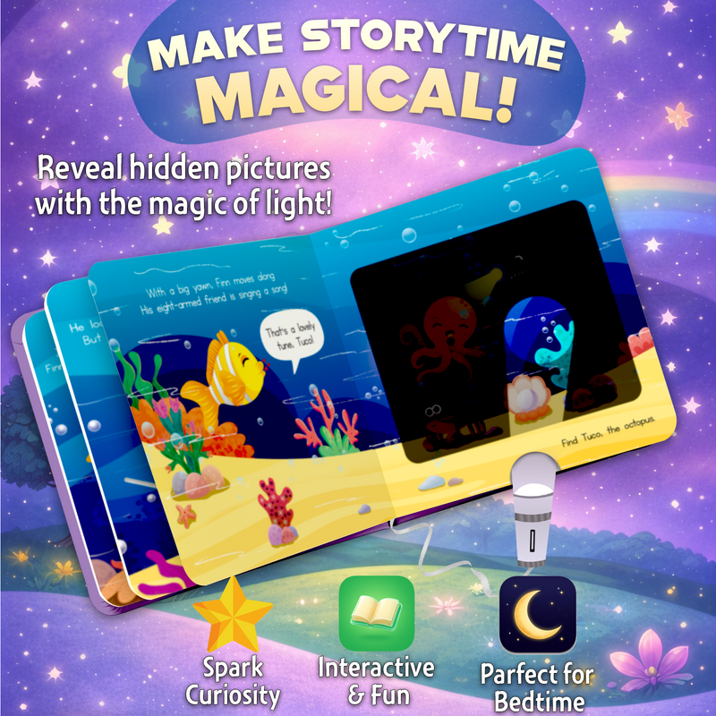 Ocean Adventure Torch Book for Kids – Interactive Flashlight Story Book with Hidden Pictures (Age 2+ Years)