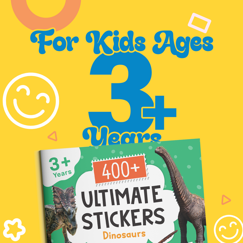 400+ Ultimate Reusable Stickers Dinosaurs Activity Book (Age 3+ Years)