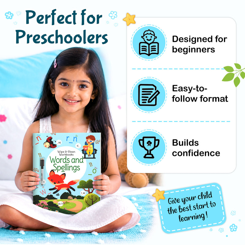 Words and Spellings - Wipe & Clean Workbook