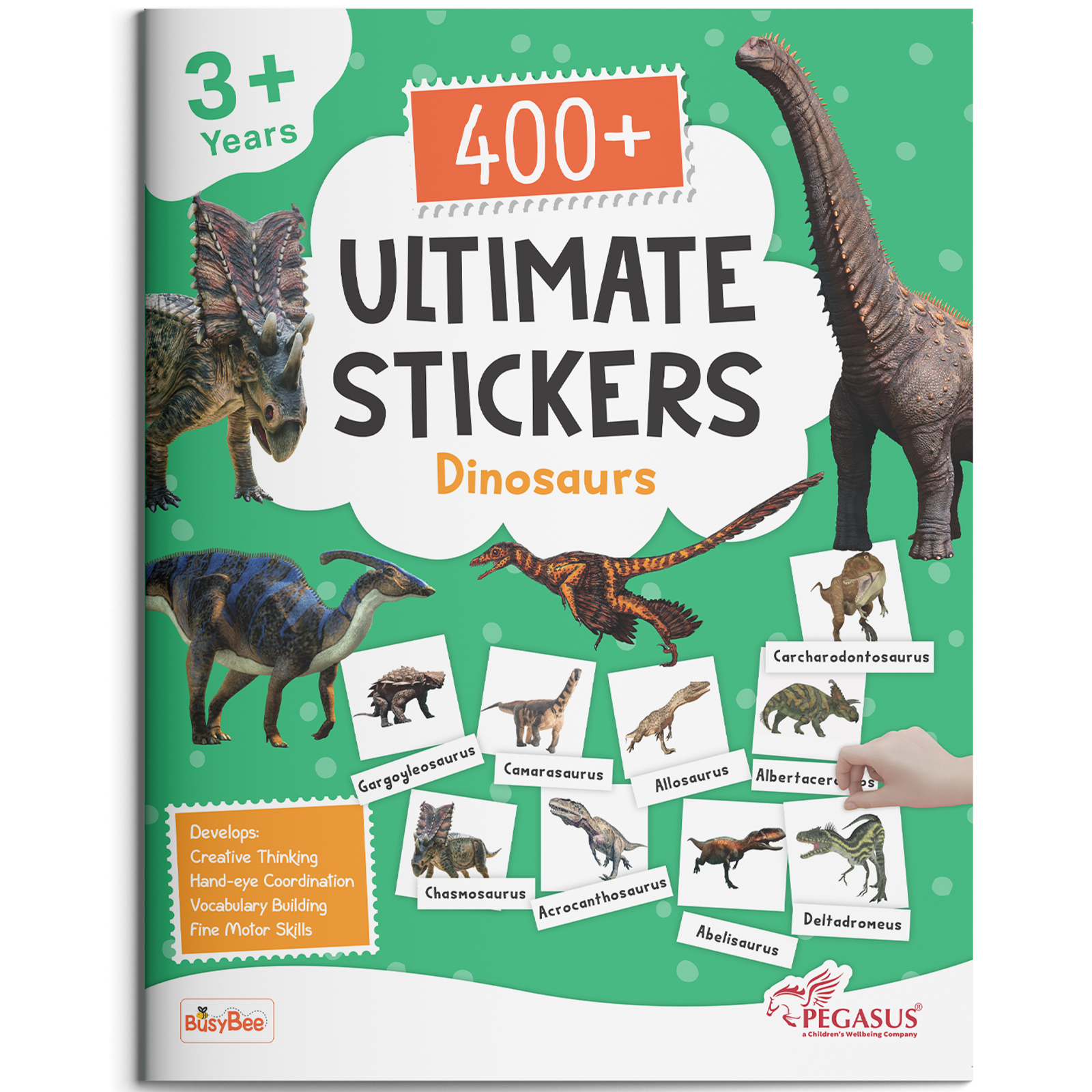 400+ Ultimate Stickers Dinosaurs for Kids – Fun Learning Activity Book (Age 3+ Years)