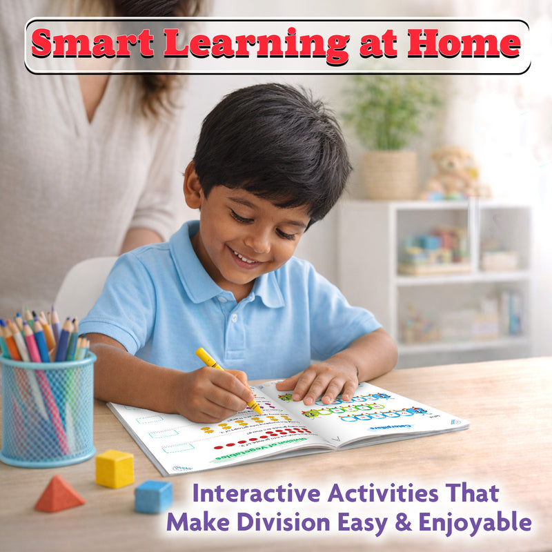 STEAM Maths Division Workbook for Class 3 | Activity Book with Equal Grouping, Sharing, Remainders & Word Problems (Age 7–9 Years)