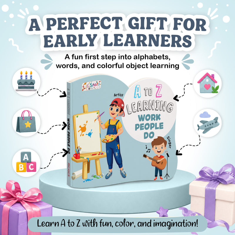 A to Z Learning Work People Do Board Book for Kids – Early & Fun Learning Book (Age 1+ Years)