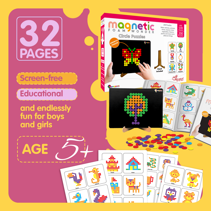 Magnetic Foam Wonder – Circle Puzzle Game for Kids and Family (Age 5–99 Years) | Brain Development Toy