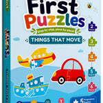 5-in-1 First Puzzles Things That Move for Toddlers and Kids (Age 2+ Years) Jigsaw Puzzle Set | Fun Memory Games and Creative Activity