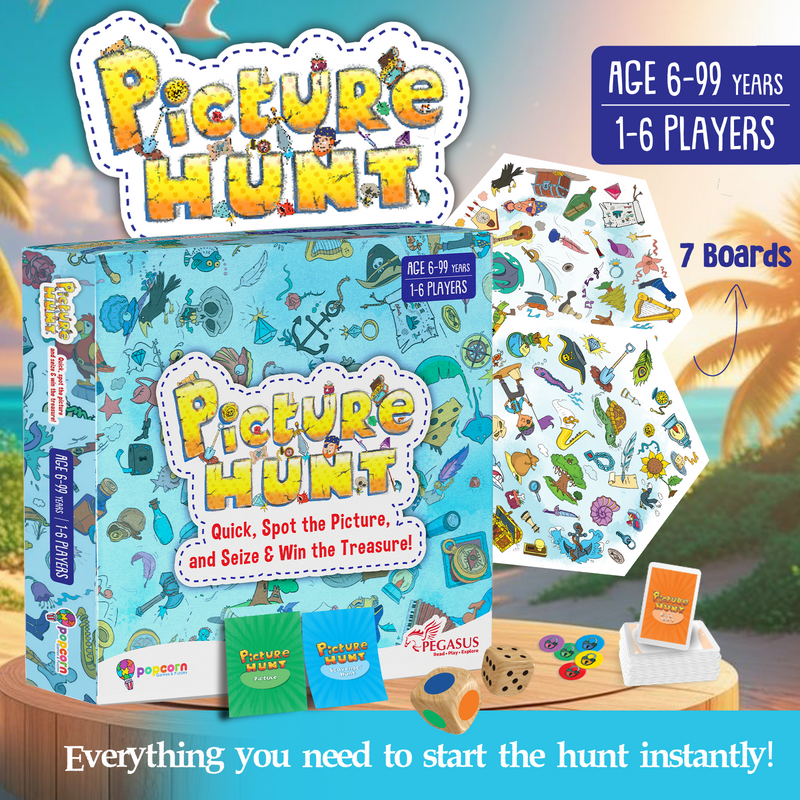 Picture Hunt – Board Game for Kids and Family (Age 6–99 Years) | Brain Game | 1–6 Players
