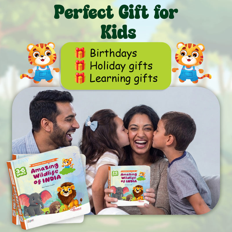Amazing Wildlife of India – Early Learning Board Book for Kids (Age 3–6 Years) | Toddler Activity Books