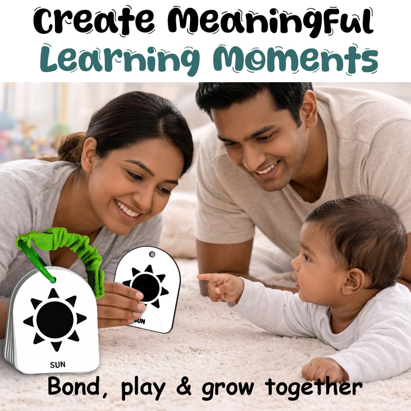 Baby’s First High Contrast Flash Cards – Black & White Visual Stimulation Cards (0+ Months)