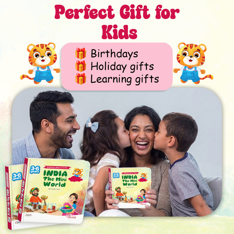 India, The Mini World – Early Learning Board Book for Kids (Age 3–6 Years) | Toddler Activity Books