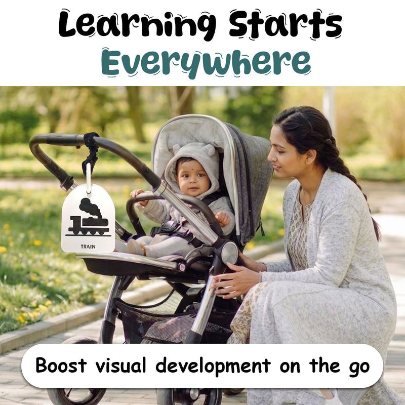 Baby’s First High Contrast Flash Cards – Black & White Visual Stimulation Cards (0+ Months)